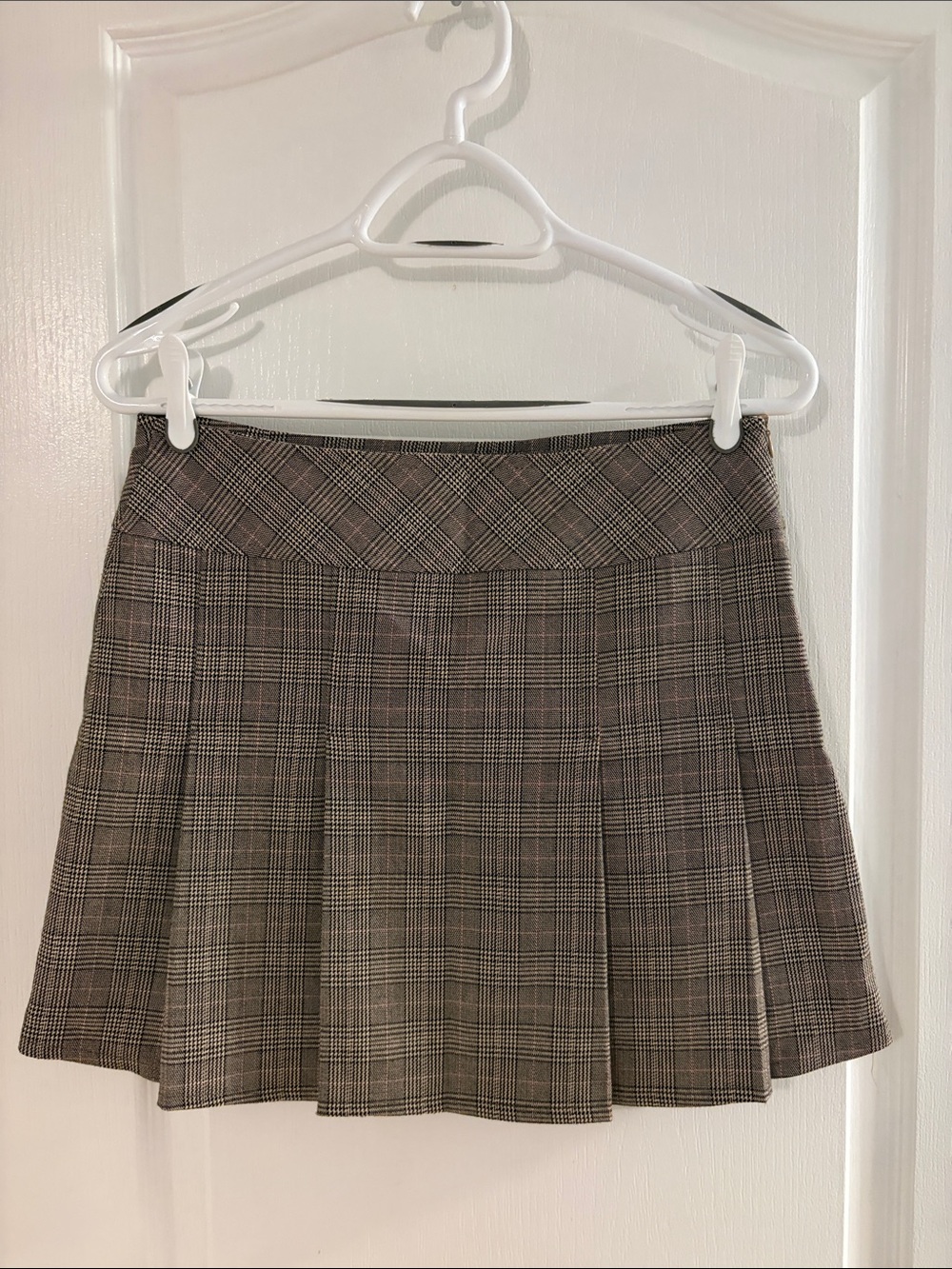 90s Plaid Pleated Mini Skirt